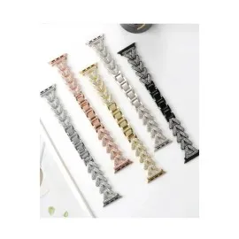 Newface Apple Watch 38Mm Node Taşlı Kordon - Siyah