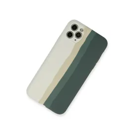 Newface Iphone 11 Pro Kılıf Ebruli Lansman Silikon - Beyaz-Gri