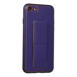 Newface Iphone 7 Kılıf Coco Deri Standlı Kapak - Mor
