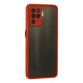 Newface Oppo Reno 5 Lite Kılıf Montreal Silikon Kapak - Kırmızı