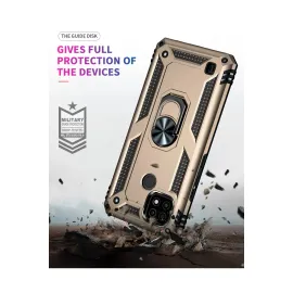 Newface Realme C21 Kılıf Sofya Yüzüklü Silikon Kapak - Gold