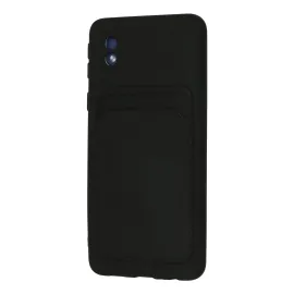 Newface Samsung Galaxy A01 Core Kılıf Kelvin Kartvizitli Silikon - Siyah