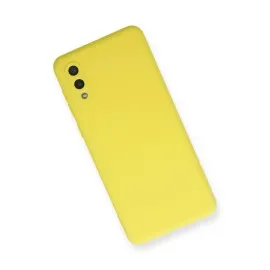Newface Samsung Galaxy A02 Kılıf Nano Içi Kadife Silikon - Sarı