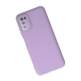 Newface Samsung Galaxy A03S Kılıf Lansman Glass Kapak - Lila
