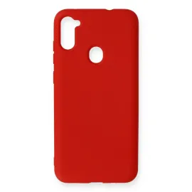 Newface Samsung Galaxy A11 Kılıf Nano Içi Kadife Silikon - Kırmızı