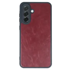 Newface Samsung Galaxy A56 Kılıf Aras Deri Kapak - Bordo