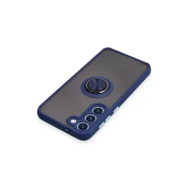 Newface Samsung Galaxy S23 Plus Kılıf Montreal Yüzüklü Silikon Kapak - Lacivert