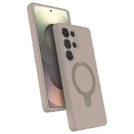 Newface Samsung Galaxy S24 Ultra Regal Magsafe Standlı Kapak - Çöl Titanyum