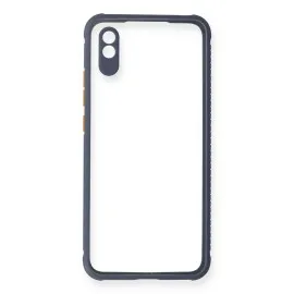 Newface Xiaomi Redmi 9A Kılıf Miami Şeffaf Silikon - Gri