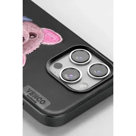 Venco Iphone 16 Cute Desenli Kapak - Lacivert