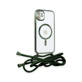 Newface Iphone 11 Kılıf Divo Lazer Askılı Magsafe Kapak - Koyu Yeşil