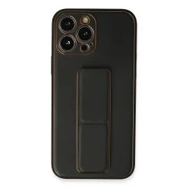 Newface Iphone 13 Pro Kılıf Coco Deri Standlı Kapak - Siyah