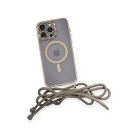 Newface Iphone 13 Pro Kılıf Divo Lazer Askılı Magsafe Kapak - Gold