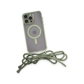 Newface Iphone 14 Pro Max Kılıf Divo Lazer Askılı Magsafe Kapak - Koyu Yeşil