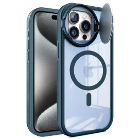 Newface Iphone 15 Pro Max Kılıf Teleskop Lens Magsafe Silikon Kapak - Lacivert