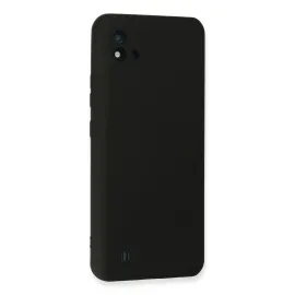 Newface Realme C11 2021 Kılıf Nano Içi Kadife Silikon - Siyah