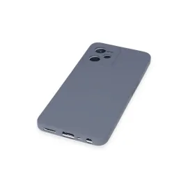 Newface Realme C35 Kılıf Nano Içi Kadife Silikon - Gri