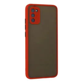 Newface Samsung Galaxy A03S Kılıf Montreal Silikon Kapak - Kırmızı