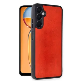 Newface Samsung Galaxy A35 5G Kılıf Aras Deri Kapak - Kırmızı