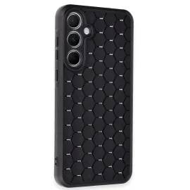 Newface Samsung Galaxy A35 5G Kılıf Petek Silikon Kapak - Siyah