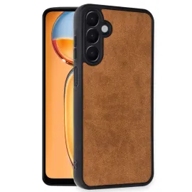 Newface Samsung Galaxy A36 Kılıf Aras Deri Kapak - Taba