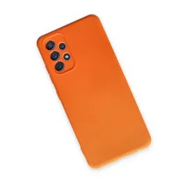 Newface Samsung Galaxy A72 Kılıf Nano Içi Kadife Silikon - Turuncu