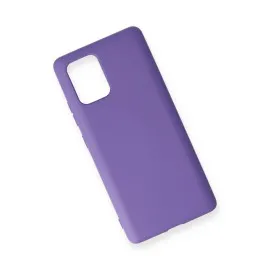 Newface Samsung Galaxy A91 / S10 Lite Kılıf Nano Içi Kadife Silikon - Mor