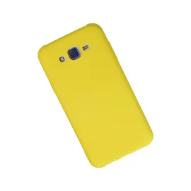 Newface Samsung Galaxy J7 Kılıf Nano Içi Kadife Silikon - Sarı
