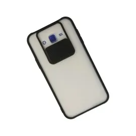 Newface Samsung Galaxy J7 Kılıf Palm Buzlu Kamera Sürgülü Silikon - Siyah