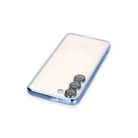 Newface Samsung Galaxy S23 Kılıf Razer Lensli Silikon - Açık Mavi