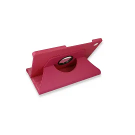 Newface Samsung Galaxy Tab A9 Plus Kılıf 360 Tablet Deri Kılıf - Pembe