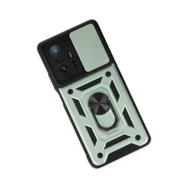 Newface Xiaomi Mi 11T Pro Kılıf Pars Lens Yüzüklü Silikon - Yeşil