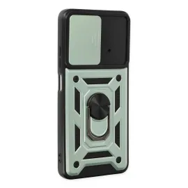 Newface Xiaomi Poco X4 Pro 5G Kılıf Pars Lens Yüzüklü Silikon - Yeşil