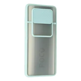 Newface Xiaomi Pocophone X3 Kılıf Palm Buzlu Kamera Sürgülü Silikon - Turkuaz