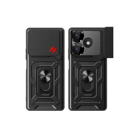 Newface Xiaomi Redmi 13 4G Kılıf Pars Lens Yüzüklü Silikon - Gümüş