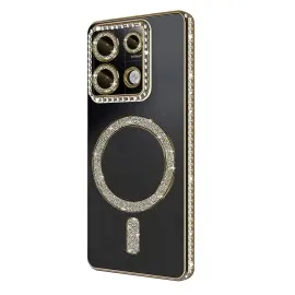 Newface Xiaomi Redmi Note 13 Pro 4G Joke Simli Magneticsafe Kılıf - Gold