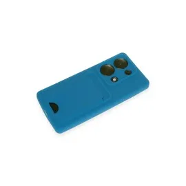 Newface Xiaomi Redmi Note 13 Pro 4G Kılıf Kelvin Kartvizitli Silikon - Mavi