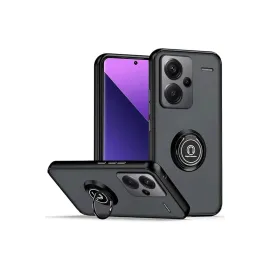 Newface Xiaomi Redmi Note 13 Pro Plus Kılıf Montreal Yüzüklü Silikon Kapak - Siyah