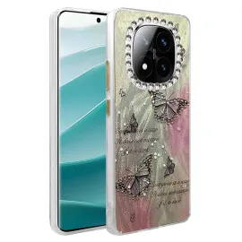 Newface Xiaomi Redmi Note 14 Pro 4G Kılıf Blade Aynalı Desenli Kapak - Desen 6