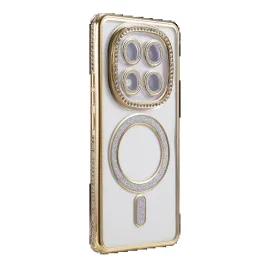 Newface Xiaomi Redmi Note 14 Pro 5G Joke Simli Magneticsafe Kılıf - Gold