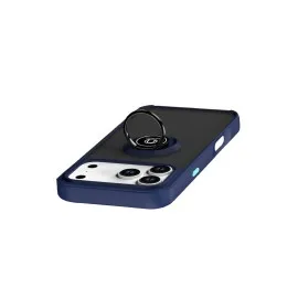 Newface Apple Iphone 17 Pro Montreal Yüzüklü Silikon Kapak - Lacivert