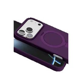 Newface Apple Iphone 17 Pro Regal Magsafe Standlı Kapak - Derin Mor