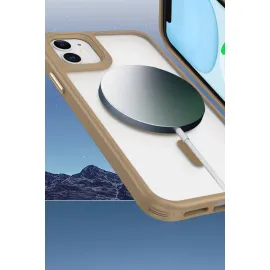 Newface Iphone 12 Kılıf Enka Magsafe Silikon Kılıf - Desert