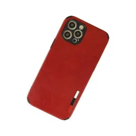 Newface Iphone 12 Pro Max Kılıf Loop Deri Silikon - Kırmızı