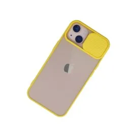 Newface Iphone 13 Kılıf Palm Buzlu Kamera Sürgülü Silikon - Sarı