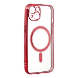 Newface Iphone 14 Plus Kılıf Magneticsafe Lazer Silikon - Kırmızı
