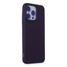 Newface iPhone 15 Pro Kılıf Nano içi Kadife Silikon - Mor