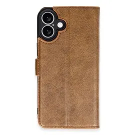 Newface Iphone 16 Kılıf Trend S Plus Kapaklı Kılıf - Taba