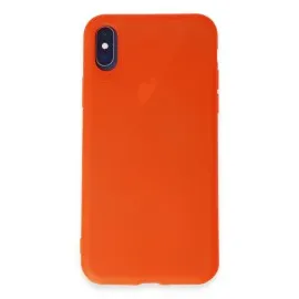 Newface Iphone Xs Kılıf First Silikon - Parlak Turuncu