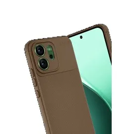 Newface Oppo Reno 14 Auto Focus Karbon Kapak - Kahverengi